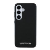 Samsung Galaxy S25 Karl Lagerfeld Saffiano Metal Logo Cover - Sort