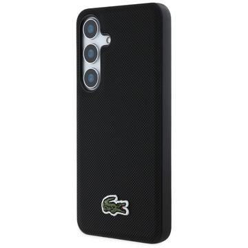 Samsung Galaxy S25 Lacoste Iconic Petit Pique Woven Logo Cover - MagSafe-kompatibel - Sort