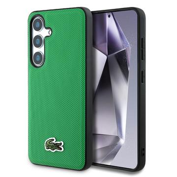 Samsung Galaxy S25 Lacoste Iconic Petit Pique Woven Logo Cover - MagSafe-kompatibel - Grøn