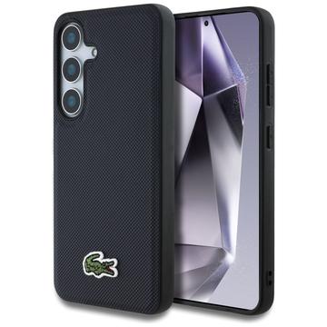 Samsung Galaxy S25 Lacoste Iconic Petit Pique Woven Logo Cover - MagSafe-kompatibel - marineblå