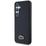 Samsung Galaxy S25 Lacoste Iconic Petit Pique Woven Logo Cover - MagSafe-kompatibel - marineblå