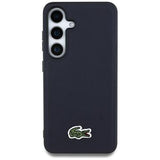 Samsung Galaxy S25 Lacoste Iconic Petit Pique Woven Logo Cover - MagSafe-kompatibel - marineblå