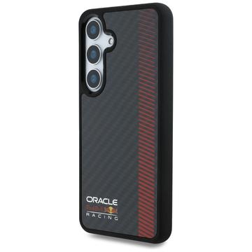 Samsung Galaxy S25 Oracle Red Bull Carbon Powerbar Cover - MagSafe-kompatibel - Sort