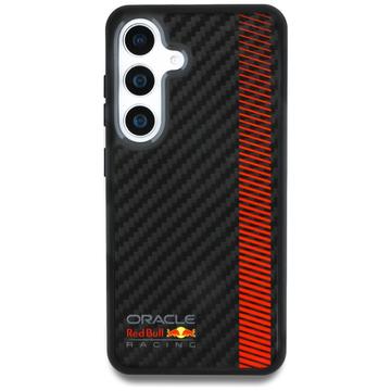 Samsung Galaxy S25 Oracle Red Bull Carbon Powerbar Cover - MagSafe-kompatibel - Sort