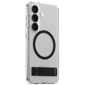 Samsung Galaxy S25 PanzerGlass Care Kickstand Cover - MagSafe-kompatibel - Klar / Sort
