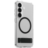 Samsung Galaxy S25 PanzerGlass Care Kickstand Cover - MagSafe-kompatibel - Klar / Sort