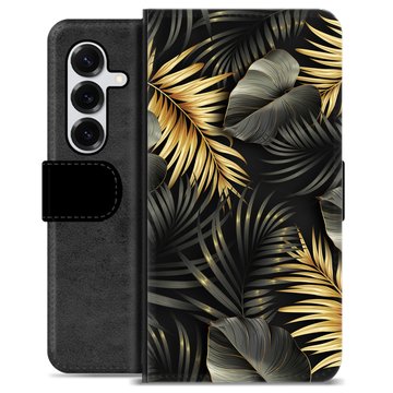 Samsung Galaxy S25+ Premium Flip Cover med Pung - Gyldne Blade