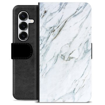 Samsung Galaxy S25+ Premium Flip Cover med Pung - Marmor