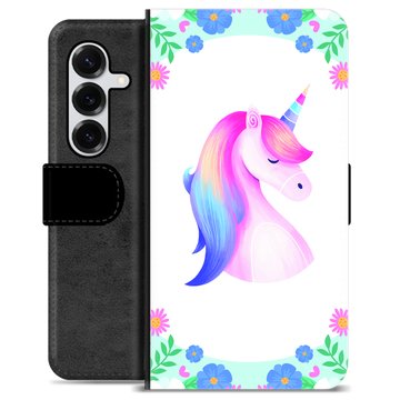 Samsung Galaxy S25+ Premium Flip Cover med Pung - Enhjørning