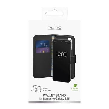 Samsung Galaxy S25 Puro Pungetui med 2 kortpladser - Sort