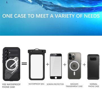 Samsung Galaxy S25 Redpepper IP68 Magnetisk Vandtæt Etui - Sort