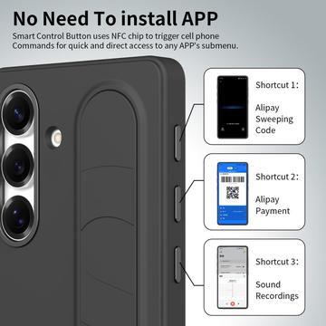 Samsung Galaxy S25/S24 Smart hybrid cover med stående greb - Sort