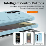 Samsung Galaxy S25/S24 Smart hybrid cover med stående greb - Blå