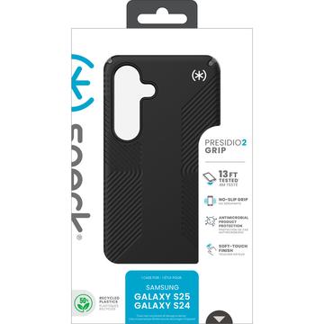 Samsung Galaxy S25 Speck Presidio2 Grip Hybrid Cover - Sort