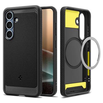 Samsung Galaxy S25 Spigen Rugged Armor Mag TPU Cover - Sort