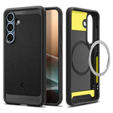 Samsung Galaxy S25 Spigen Rugged Armor Mag TPU Cover - Sort