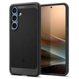 Samsung Galaxy S25 Spigen Rugged Armor Mag TPU Cover - Sort