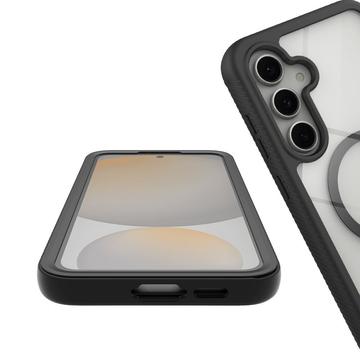 Samsung Galaxy S25 Tech-Protect Defense360 cover med skærmbeskyttelse - MagSafe-kompatibel - Sort