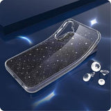 Samsung Galaxy S25 Tech-Protect FlexAir Glitter TPU Cover - Gennemsigtig