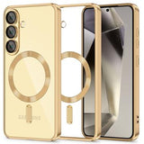 Samsung Galaxy S25 Tech-Protect MagFlex Cover - MagSafe-kompatibelt - Klar / Guld