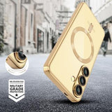Samsung Galaxy S25 Tech-Protect MagFlex Cover - MagSafe-kompatibelt - Klar / Guld