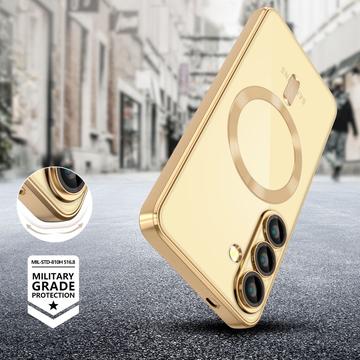 Samsung Galaxy S25 Tech-Protect MagFlex Cover - MagSafe-kompatibelt - Klar / Guld