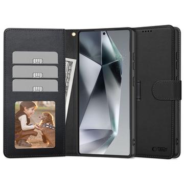 Samsung Galaxy S25 Tech-Protect Pungetui med Magnet og Stativ - Sort