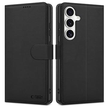 Samsung Galaxy S25 Tech-Protect Pungetui med Magnet og Stativ - Sort