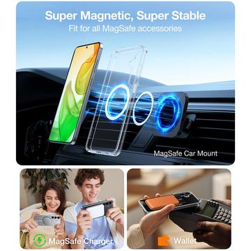 Samsung Galaxy S25 Torras X-Shock MagSafe TPU Cover - Gennemsigtig