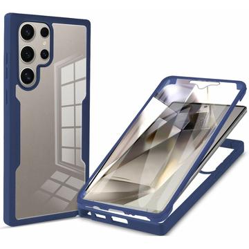 Samsung Galaxy S25 Ultra 360 Beskyttelse Cover - Blå / Klar