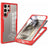 Samsung Galaxy S25 Ultra 360 Beskyttelse Cover - Rød / Klar