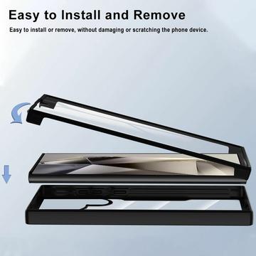 Samsung Galaxy S25 Ultra 360 Beskyttelse Cover - Rød / Klar