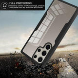 Samsung Galaxy S25 Ultra 360 Beskyttelse Cover - Rød / Klar