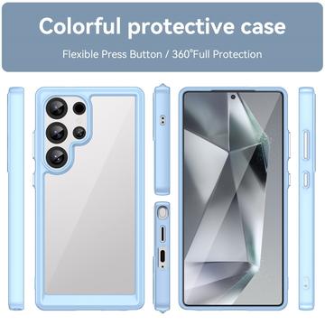 Samsung Galaxy S25 Ultra Anti-Shock Hybrid Cover - Blå