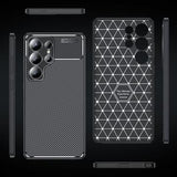Samsung Galaxy S25 Ultra Beetle Karbonfiber TPU Cover - Sort