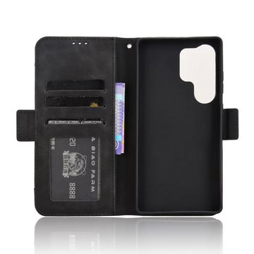 Samsung Galaxy S25 Ultra Kortholder Pung Etui - Sort