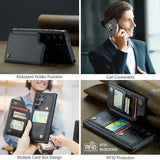 Samsung Galaxy S25 Ultra Caseme C22-etui RFID-kortpung - Sort
