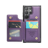 Samsung Galaxy S25 Ultra Caseme C22-etui RFID-kortpung - lilla