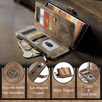 Samsung Galaxy S25 Ultra Caseme C30 Multifunktionel Pung - Brun