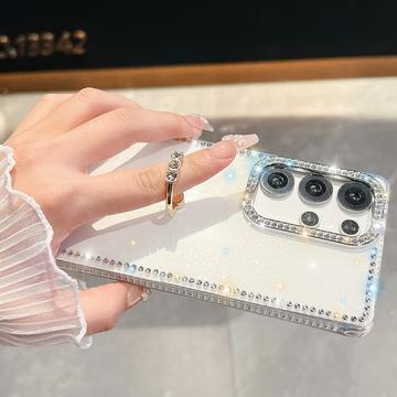 Samsung Galaxy S25 Ultra CrystalGlow Hybrid Cover med Ringholder - Grøn