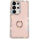 Samsung Galaxy S25 Ultra CrystalGlow Hybrid Cover med Ringholder - Pink