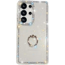 Samsung Galaxy S25 Ultra CrystalGlow Hybrid Cover med Ringholder - gennemsigtig
