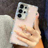 Samsung Galaxy S25 Ultra CrystalGlow Hybrid Cover med Ringholder - gennemsigtig