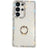 Samsung Galaxy S25 Ultra CrystalGlow Hybrid Cover med Ringholder - Hvid