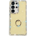 Samsung Galaxy S25 Ultra CrystalGlow Hybrid Cover med Ringholder - Gul
