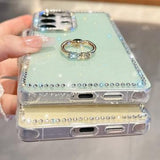 Samsung Galaxy S25 Ultra CrystalGlow Hybrid Cover med Ringholder - Gul