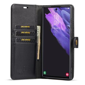 Samsung Galaxy S25 Ultra DG.Ming Læderpung med Aftageligt Cover - Sort