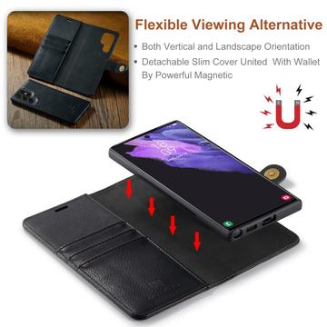 Samsung Galaxy S25 Ultra DG.Ming Læderpung med Aftageligt Cover - Sort