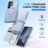 Samsung Galaxy S25 Ultra Dux Ducis Lawa Wallet læderetui m. magnetisk cover - babyblå