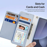 Samsung Galaxy S25 Ultra Dux Ducis Lawa Wallet læderetui m. magnetisk cover - babyblå